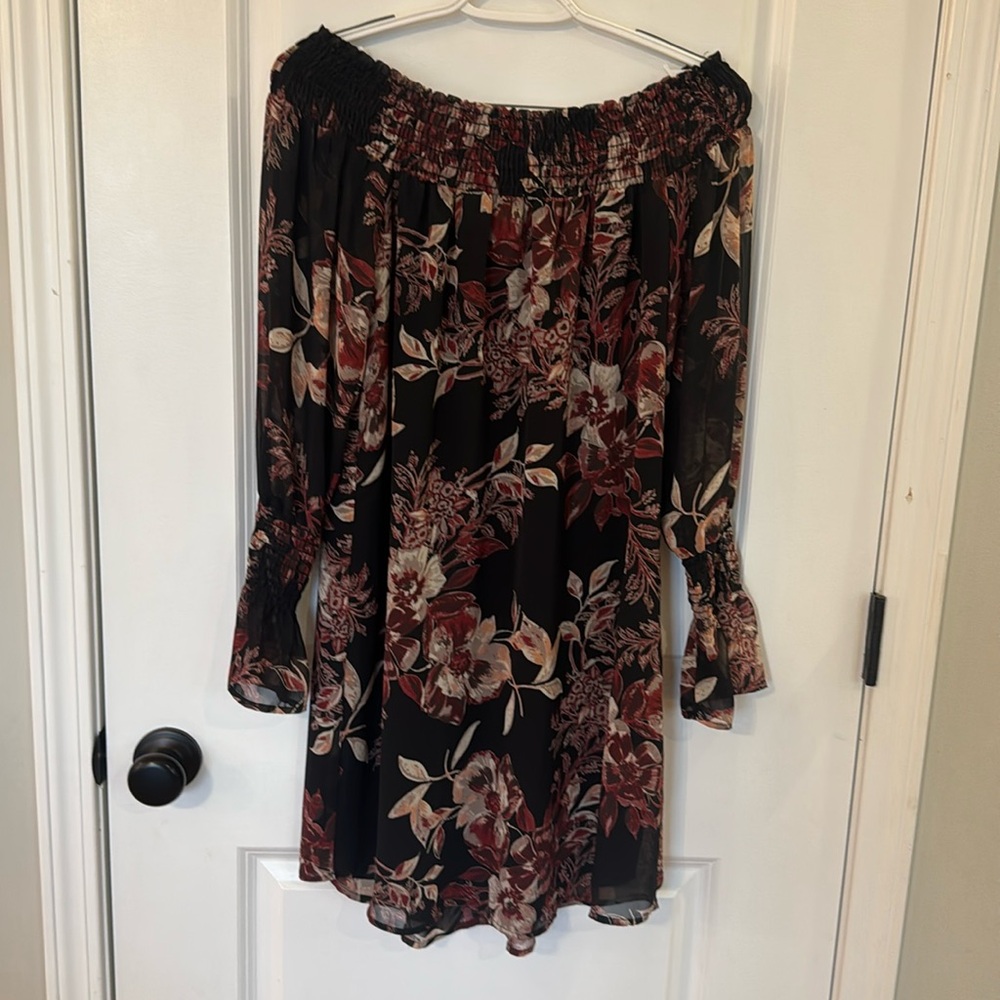 Mid length off the shoulder dress!